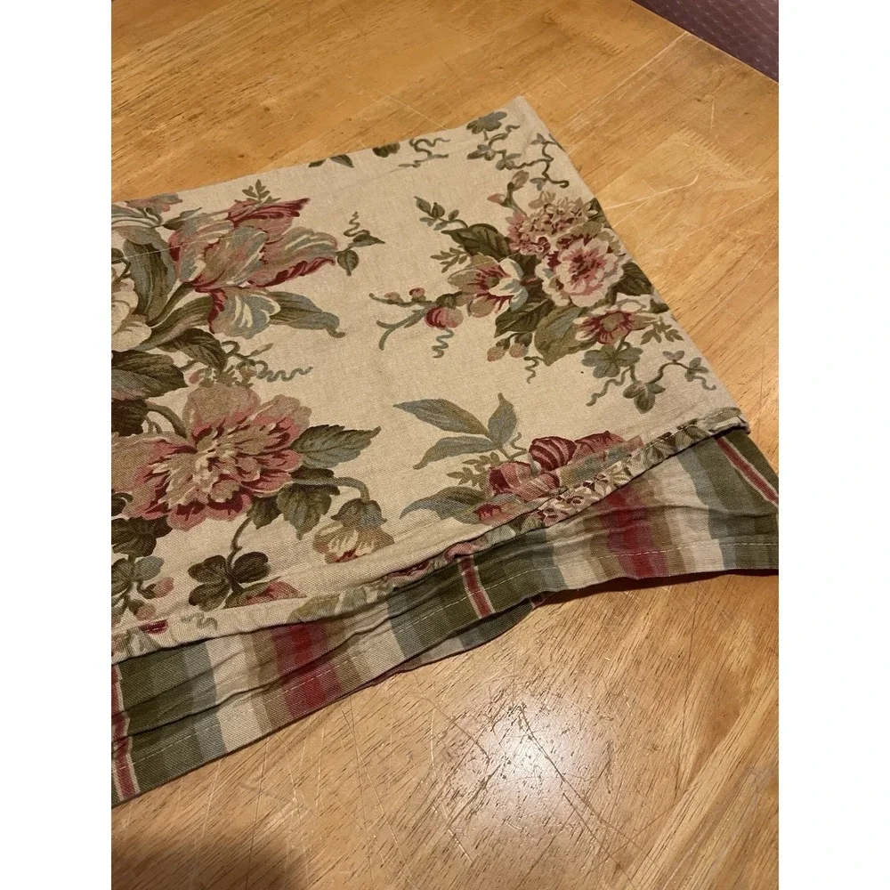 Vtg Waverly Forever Yours‎ Peony Scalloped Valances 50x15